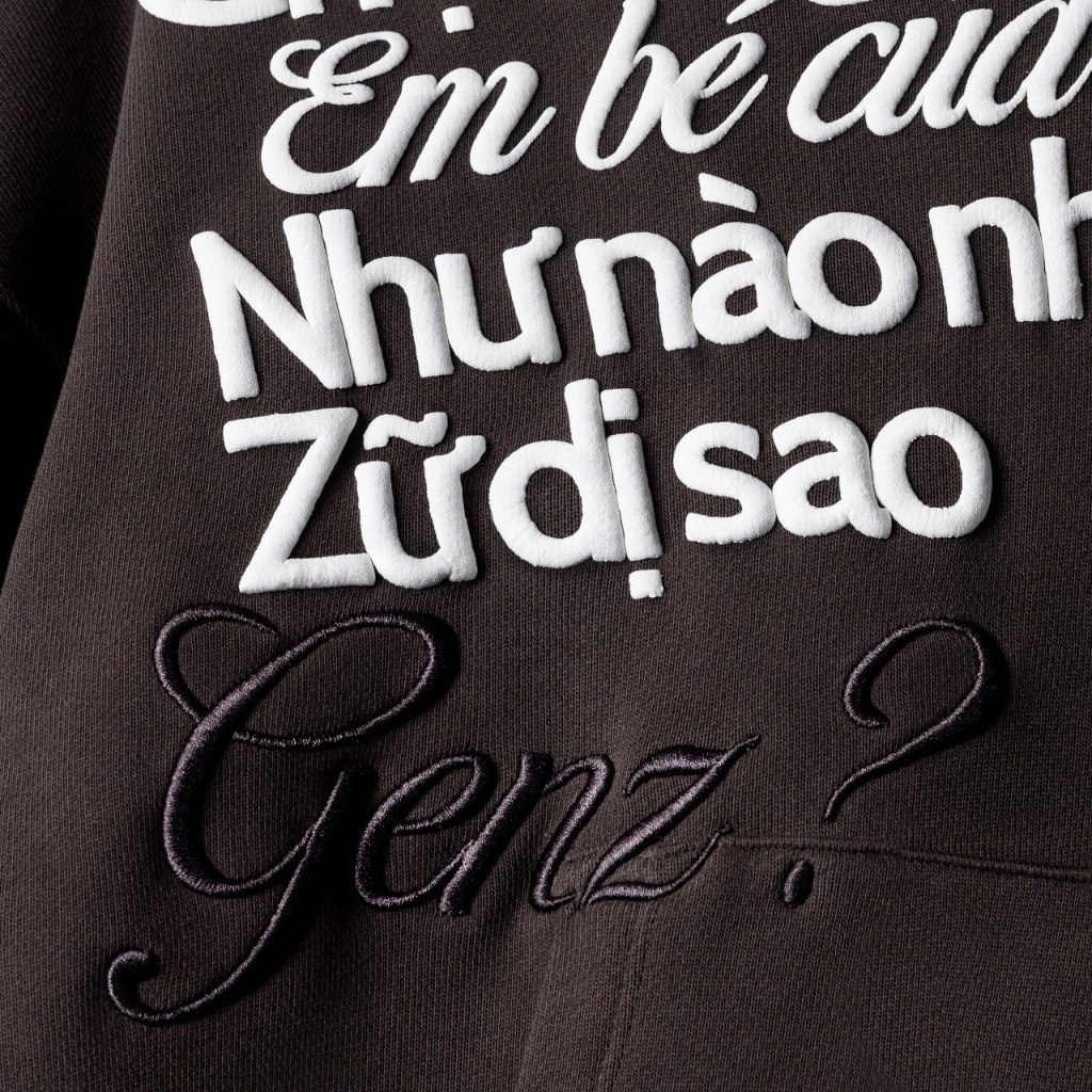 AITHER STUDIO Áo nỉ Hoodie gen Z form Boxy