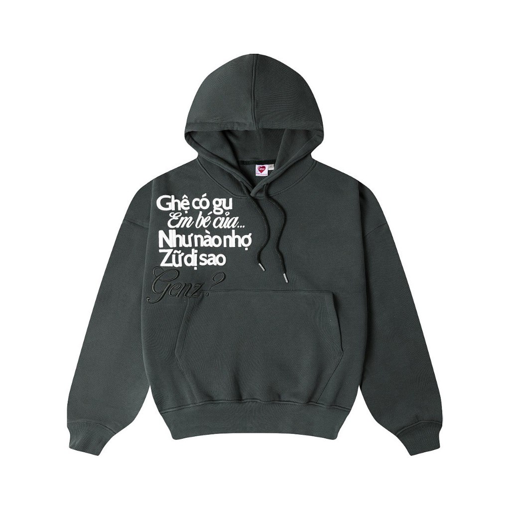 AITHER STUDIO Áo nỉ Hoodie gen Z form Boxy