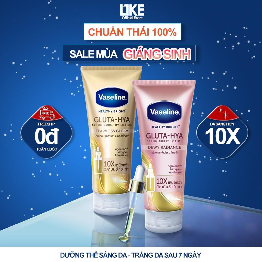 Sữa dưỡng thể Vaseline Healthy Bright GLUTA-HYA Serum Burst Lotion Thái Lan Dưỡng Da Sáng Mịn