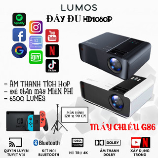 Máy chiếu G86W Protable Mini 4K Full HD 8000 Lumens Máy chiếu hệ điều hành Máy chiếu Bluetooth Wifi Android