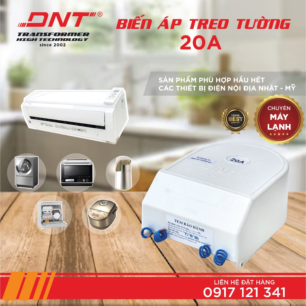 Biến áp DNT 20A  - 220v RA  110v