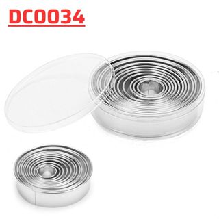 Khuôn RING Mousse Set 12 Khuôn Nhấn Cookies Cutter Dụng Cụ Làm Bánh Quy Hình Tròn - DC0034
