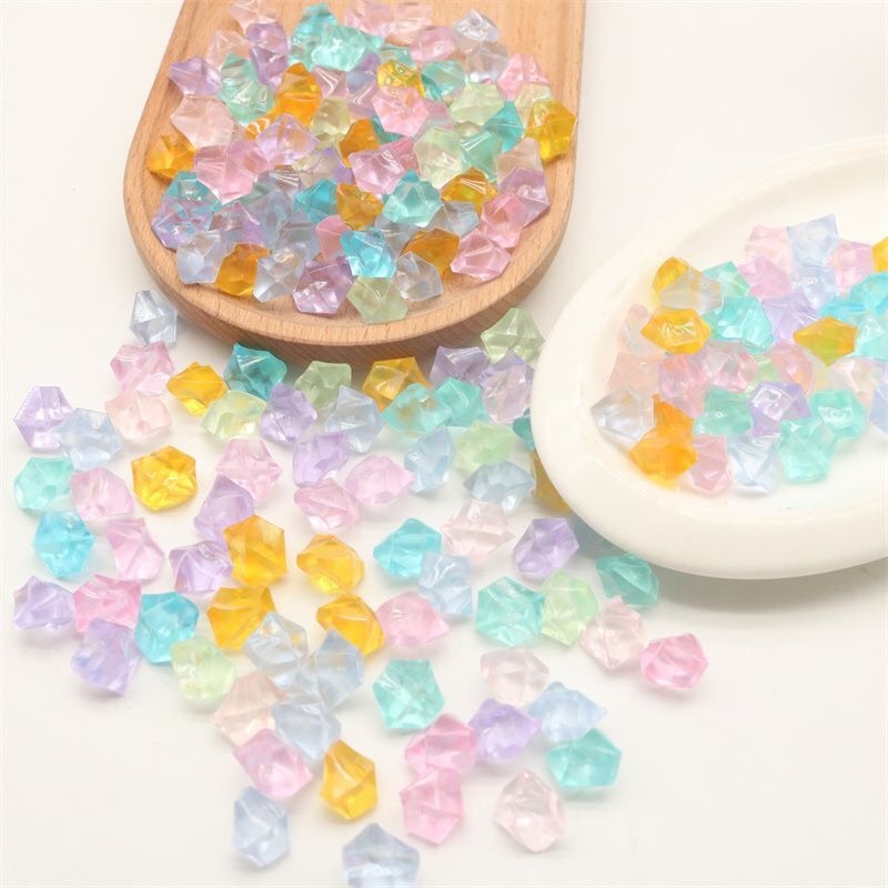 SALE 50 % Túi 50-100 viên đá nhựa giả pha lê nhiều màu sắc/ Phụ kiện trang trí phông nền chụp ảnh sản phẩm - Thả bể cá -