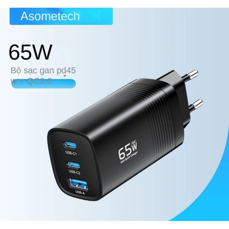 Cú sac nhanh GaN 65W.67W ORICO PV65-EU-C Type C thich hop