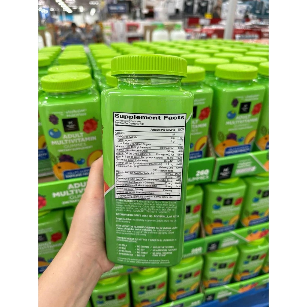 Kẹo dẻo đa Vitamin Vitafusion Adult Multivitamin 260 viên, Mỹ