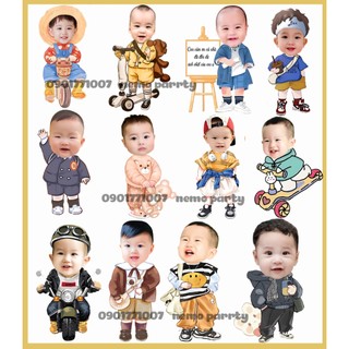 Hình chibi sinh nhật cho bé trai miễn phí thiết kế theo yêu cầu của khách