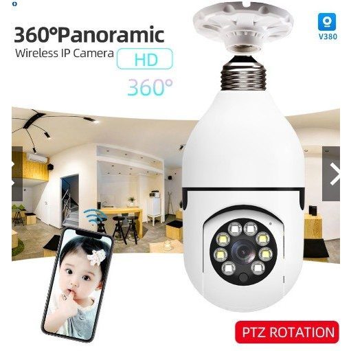Camera Wifi Yoosee PTZ 5.0Mpx bóng đèn Q16-F-1, xoay 360°, Đàm Thoại 2 Chiều, Xem Đêm Có Màu, Bảo Hành 12 Tháng
