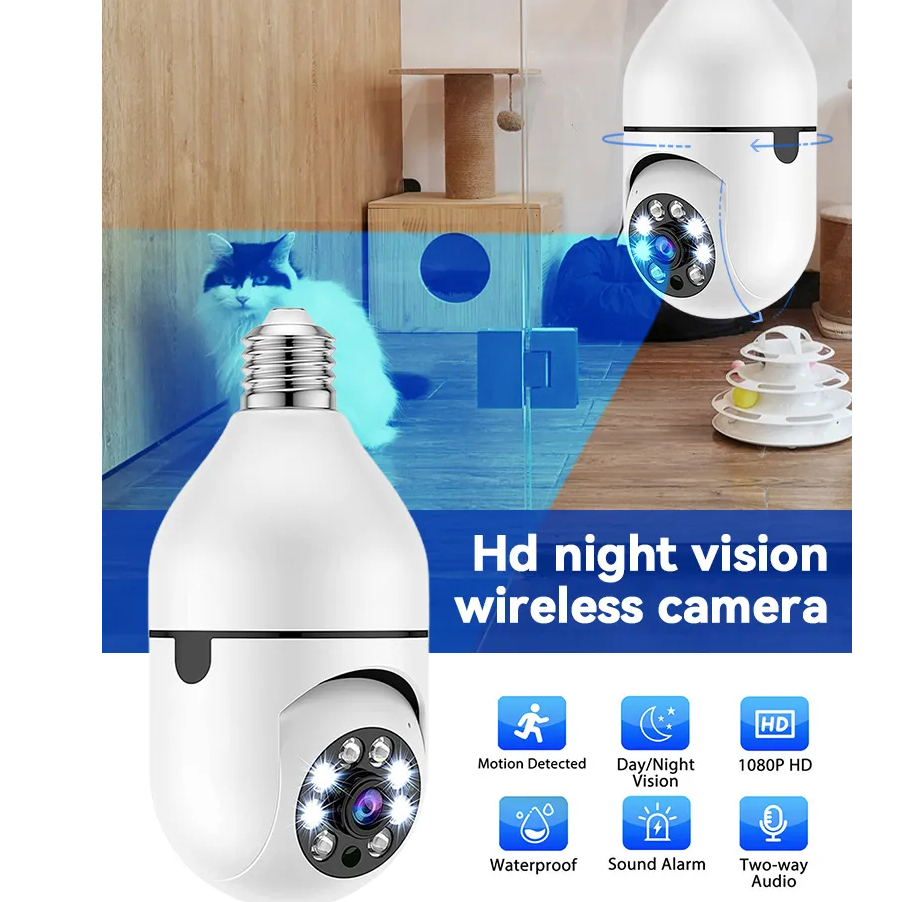 Camera Wifi Yoosee PTZ 5.0Mpx bóng đèn Q16-F-1, xoay 360°, Đàm Thoại 2 Chiều, Xem Đêm Có Màu, Bảo Hành 12 Tháng