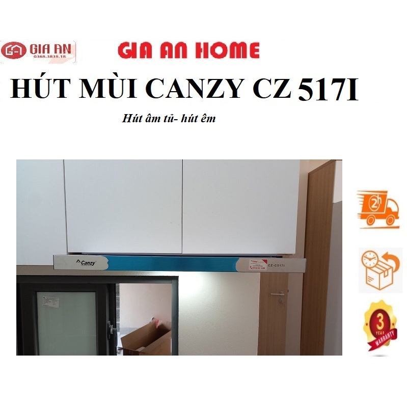 Máy hút mùi nhà bếp canzy CZ 517i . hút mùi âm tủ . hút mùi canzy chính