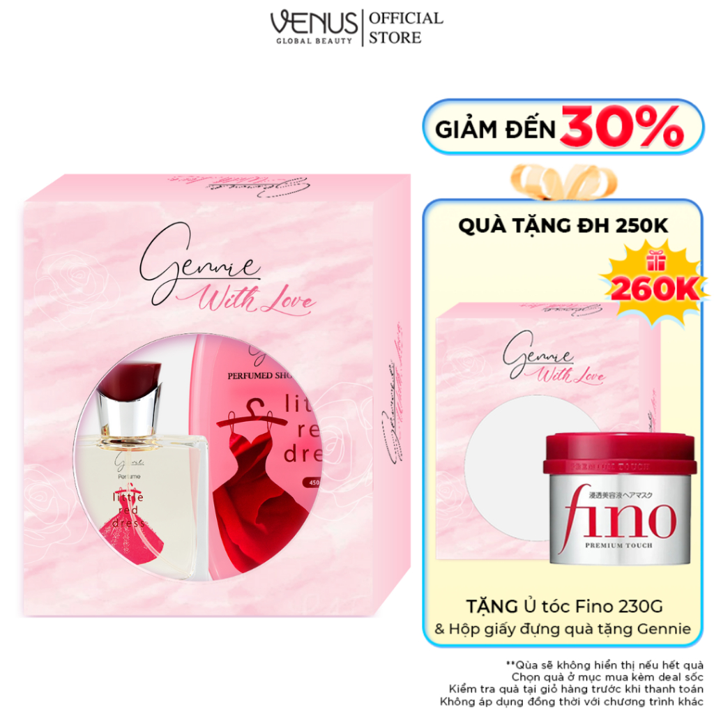 [HỘP QUÀ TẶNG] Bộ đôi Nước hoa và Sữa tắm nước hoa Nữ Gennie Little Dress 50ml + 450ml