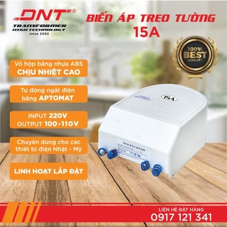 BIẾN ÁP DNT 15A  - 220v ra 110v
