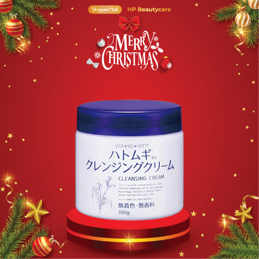 Kem Tẩy Trang Wasosen Cleansing Cream Chiết Xuất Hạt Ý Dĩ 300g (Combo Kem Tẩy Trang Và Set 24ML)