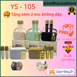 Loa bluetooth mini YS-105, Âm thanh siêu hay, Thiết kế sang trọng nhỏ gọn tiện lợi, Bass cực căng, Nghe cực đã