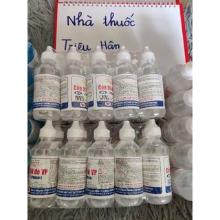 Cồn y tế ethanol 90 độ trắng, 70 độ trắng chai 60ml