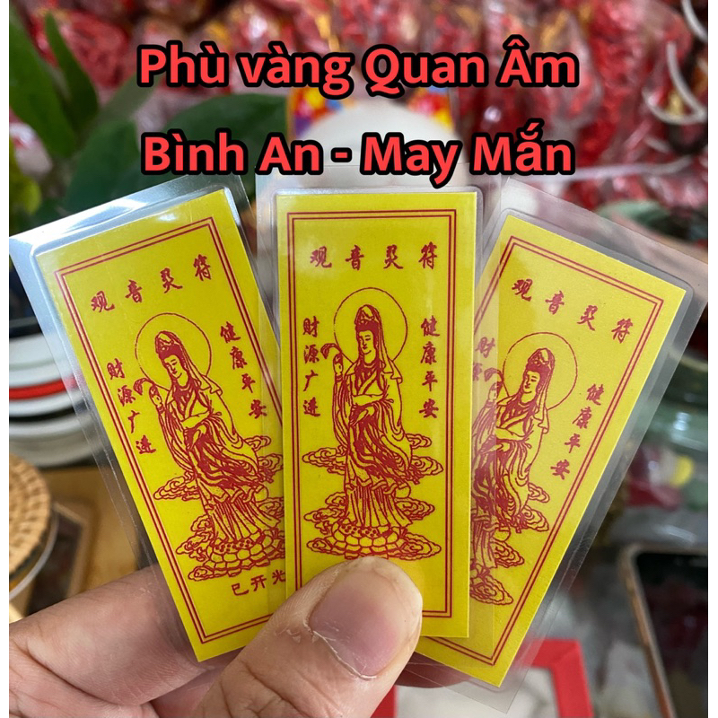 Phù vàng Quan Âm bình an