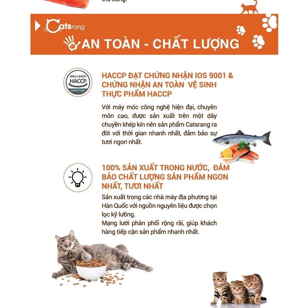 Thức ăn hạt cho mèo Catsrang Hàn Quốc 5kg