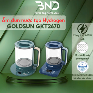 Ấm đun nước tạo Hydrogen Goldsun GKT2670,2671 - Bình đun nước siêu tốc thủy tinh đa năng 12 chế độ dienmaybnd
