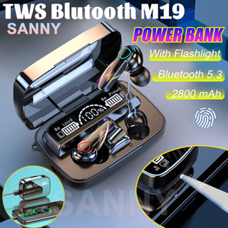  Tai nghe bluetooth M19 chip 5.3 bản mới nhất 2023,tai nghe không dây pin trâu cảm ứng nhạy cùng đèn led và âm thanh đỉnh 