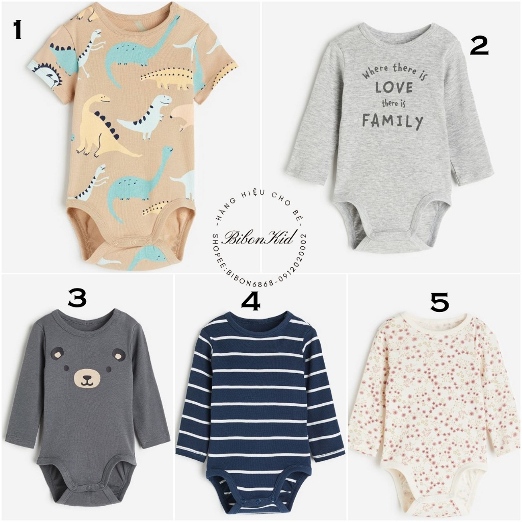 Bodychip lẻ HM UK/JP từ 4-6m đến 2-3y