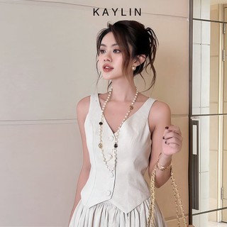 Áo Gile KAYLIN vải Linen phong cách công sở kiểu dáng thanh lịch N2157