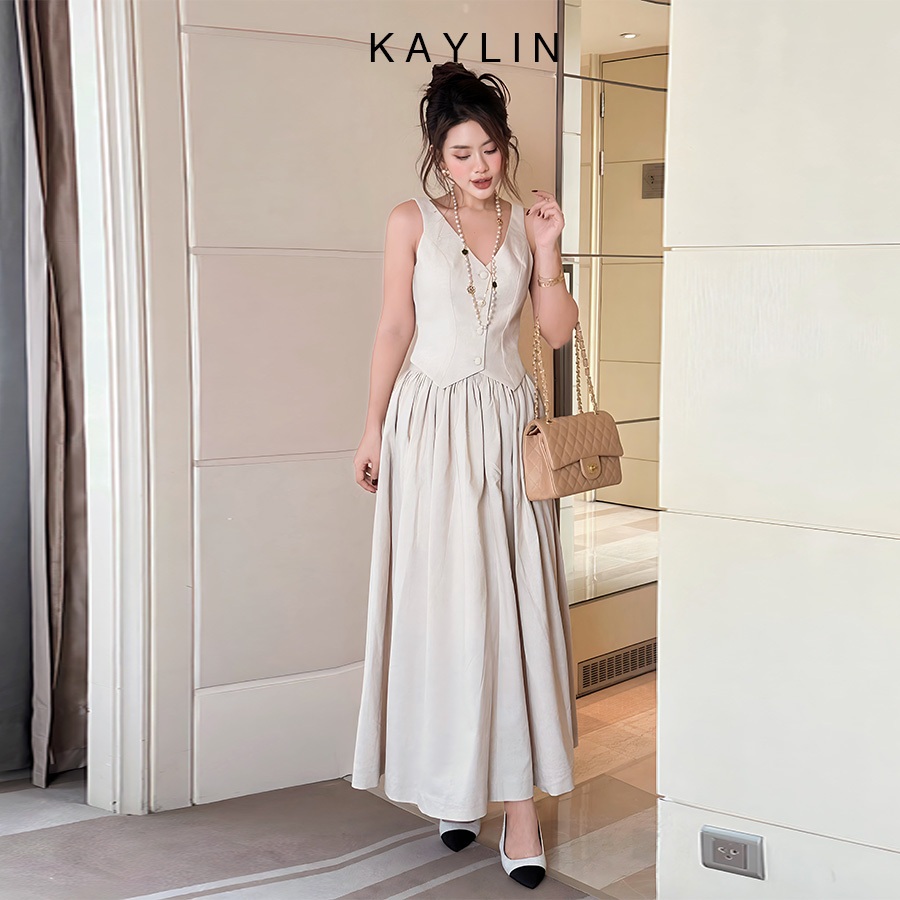 Áo Gile KAYLIN vải Linen phong cách công sở kiểu dáng thanh lịch N2157