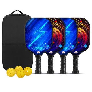 Bộ 2 Vợt Chơi Bóng Pickleball Siêu Nhẹ Và Nhanh Chóng Kèm Túi Đựng 4 Quả Bóng 2 quả cầu