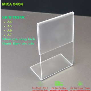 Menu để bàn - menu mica - menu a4 a5 a6 a7 - menu chữ l