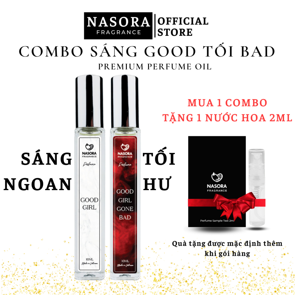  Tinh Dầu Nước Hoa Nữ Good Girl Và Good Girl Gone Bad Ngọt Ngào, Quyến Rũ Chai 10ml