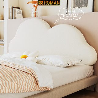 Đệm đầu giường lông cừu hình đám mây đệm tựa lưng thư giãn thương hiệu Roman  - RN44