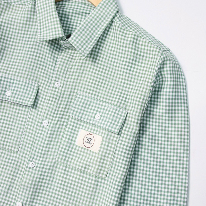 ÁO SƠ MI NAM KẺ SỌC CARO TAY DÀI PHỐI TÚI NẮP SMTD