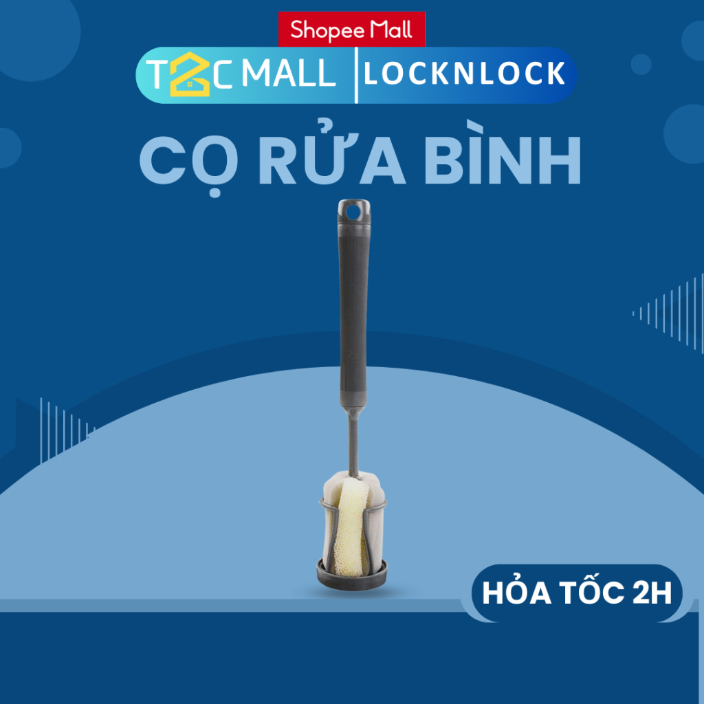 Dụng Cụ Rửa Chai Và Ly LocknLock có đế dựng và lỗ treo tiện lợi ETM143DGRY T2Cmall