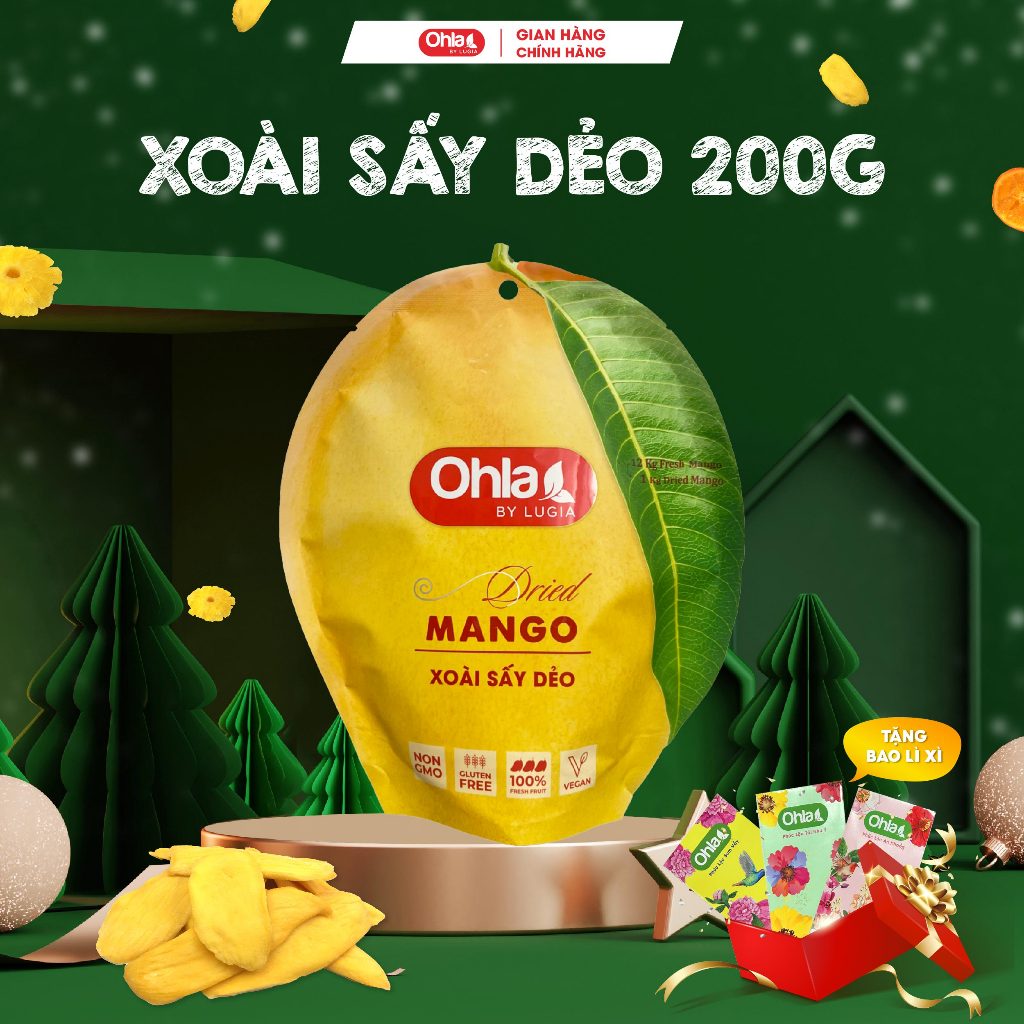 Xoài sấy dẻo Ohla ( túi trái xoài)_200g