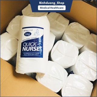 Bông gòn y tế Quick-Nurse 500gr thấm nước, mềm min sản xuất tại Việt Nam