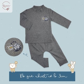 Bộ ài tay - Bộ giữ nhiệt Luxry vải poly cotton cho bé trai bé gái thu đông