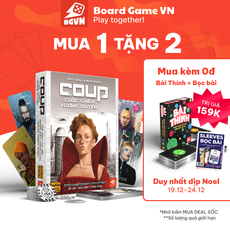 COUP - Cuộc chiến vương quyền| Board game, game thẻ bài| Boardgamevn