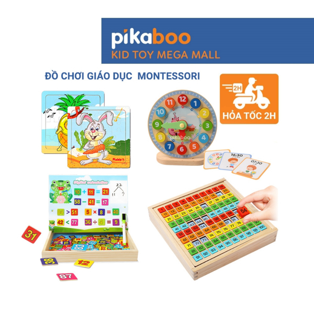 Đồ chơi giáo dục sớm Montessori cho bé Pikaboo, giúp bé phát triển trí thông minh, rèn luyện tư duy logic sớm.