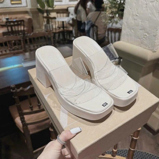 Guốc cao gót 2 quai trong đế pu 7p nhẹ êm