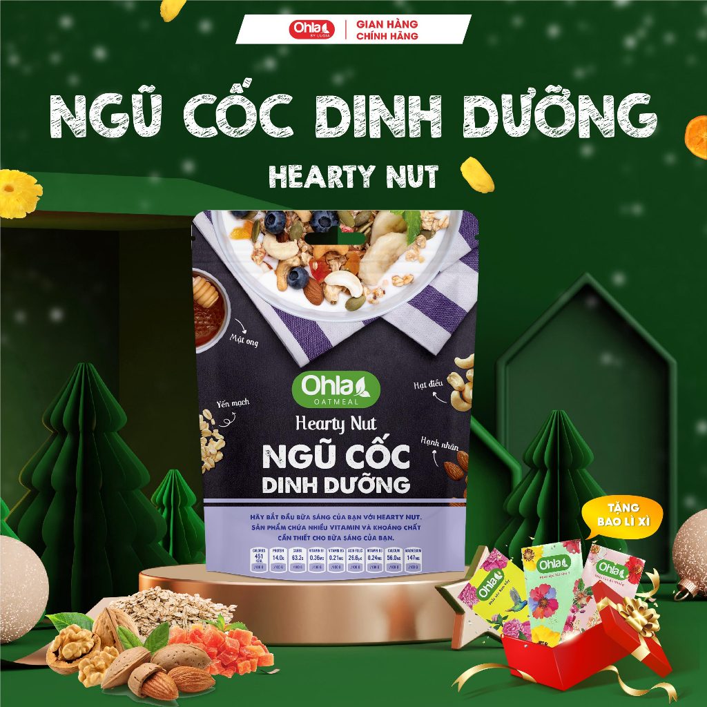 Ngũ Cốc Dinh Dưỡng Hearty Nut Ohla 180g