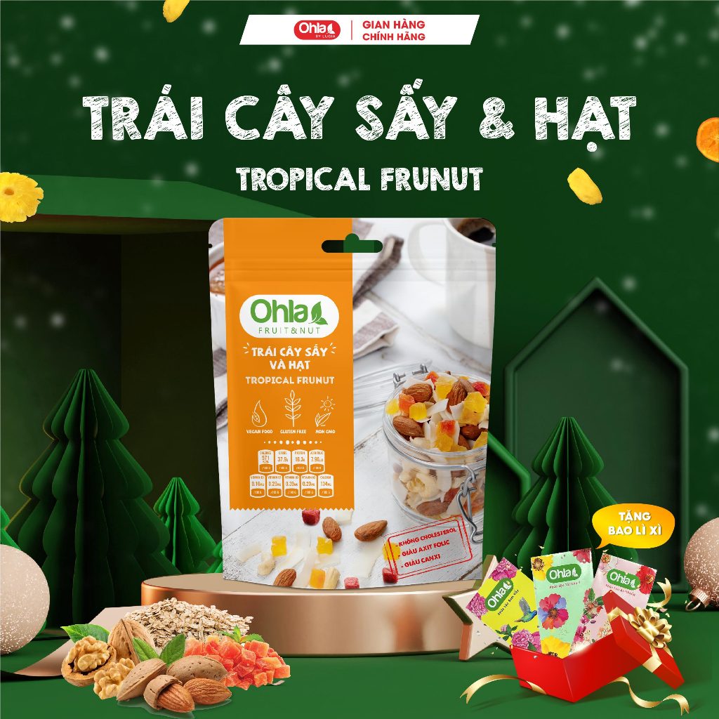 Trái Cây sấy và Hạt Tropical Frunut Ohla 100g