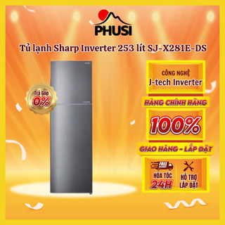 - - tủ lạnh sharp inverter 253 lít sj-x281e-ds