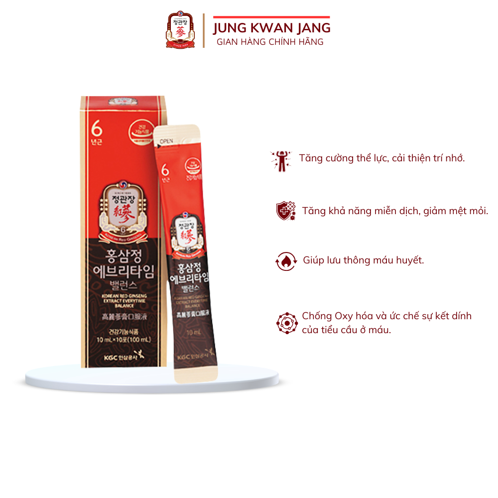 Tinh Chất Hồng Sâm Pha Sẵn KGC Cheong Kwan Jang EveryTime Balance 10 gói