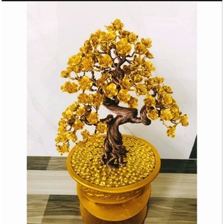 Hoa mai dây nhôm trang trí , Bonsai handmade ( 5 Bông )