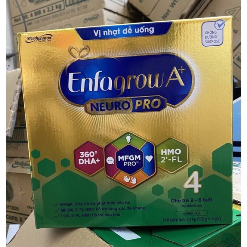 SỮA ENFAGROW A+4 VỊ NHẠT 2.2kg - 1.7kg Date 7,8/2025