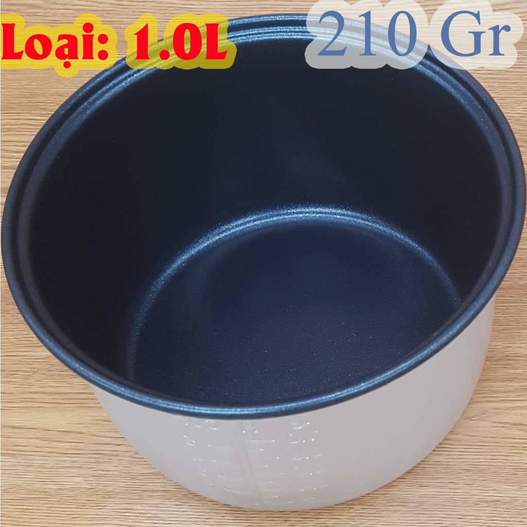 Lòng nồi cơm điện 1.0 L (Ruột nồi cơm điện 1.0L, Lõi nồi cơm điện 1.0 L) nặng 210 gr màu Đen (az-7)
