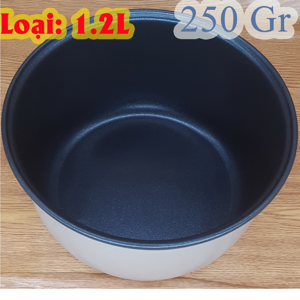 Lòng nồi cơm điện 1.2 L (Ruột nồi cơm điện 1.2L, Lõi nồi cơm điện 1.2 L) nặng 250 gr màu Đen (az-8)
