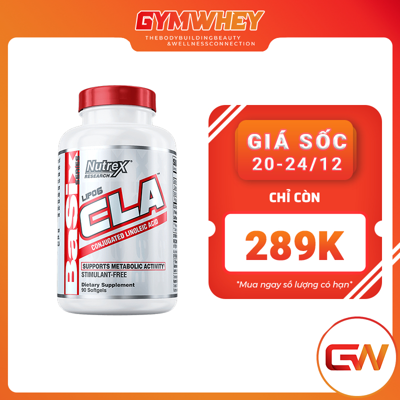 CLA Thực Phẩm Hỗ Trợ Đốt Mỡ Giảm Mỡ Bụng Giảm Cân Nutrex Lipo 6 Cla