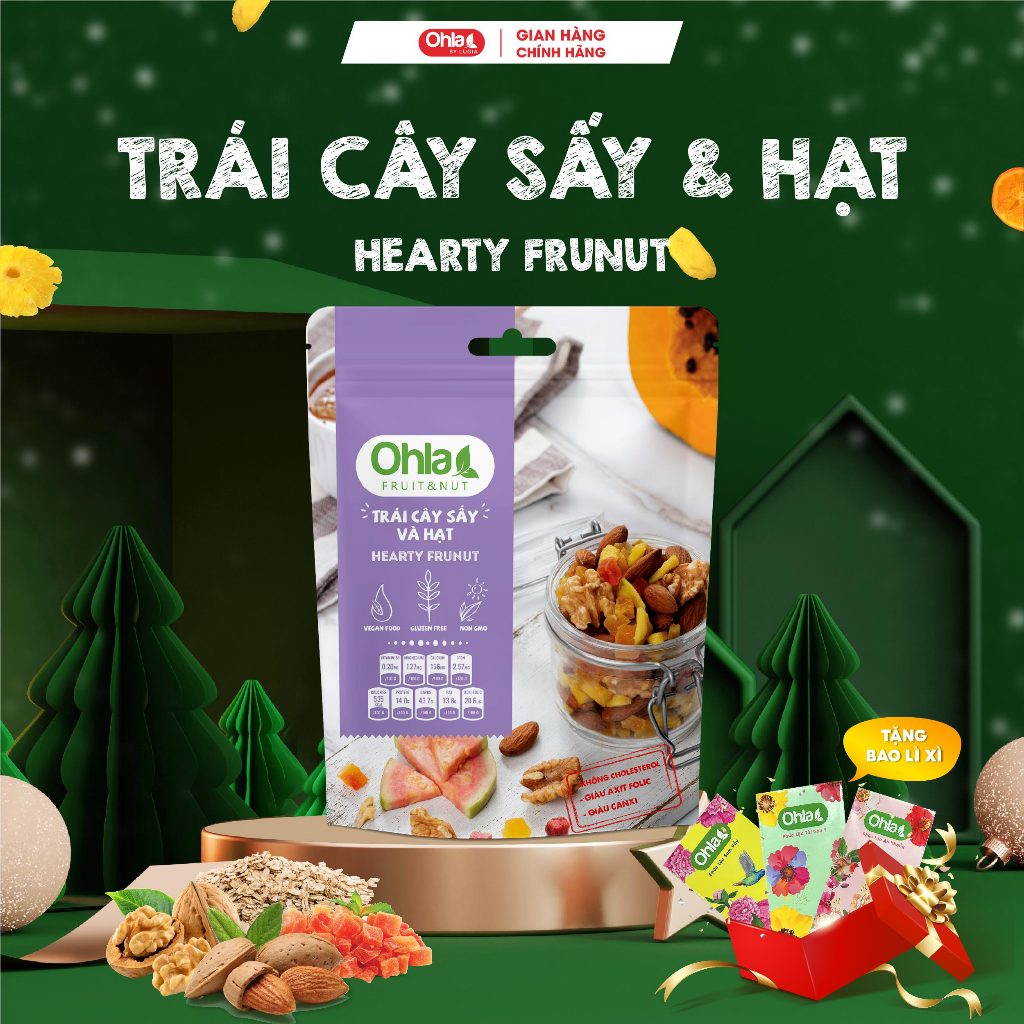 Trái cây sấy và hạt Hearty Frunut Ohla 100g