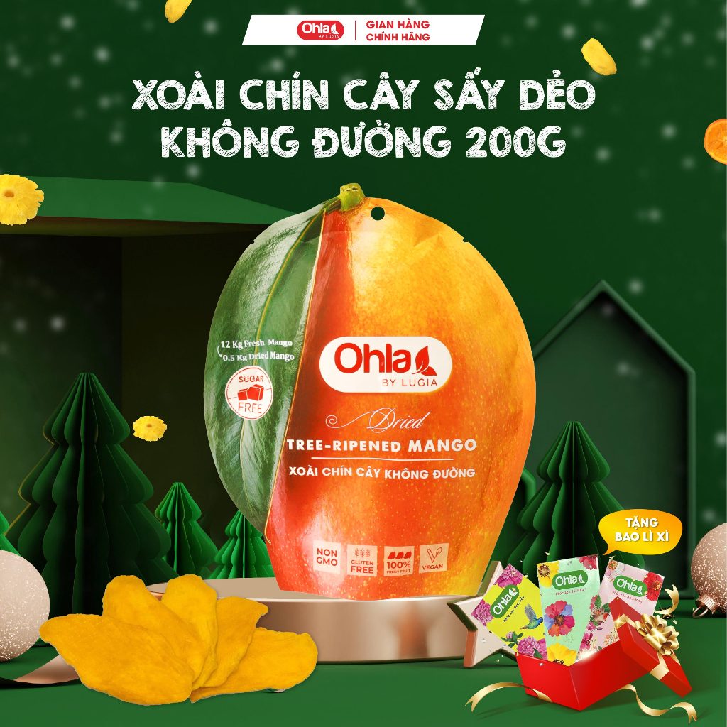 Xoài chín cây không đường Ohla_200g