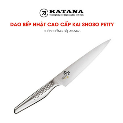 Dao gọt hoa quả của Nhật Bản cao cấp KAI Shoso nguyên khối Petty - AB5163 (120mm)