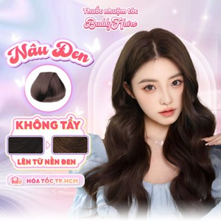 Thuốc nhuộm tóc màu NÂU ĐEN thuốc nhuộm tóc tại nhà Buddyhairs tặng kèm phụ kiện nhuộm tóc